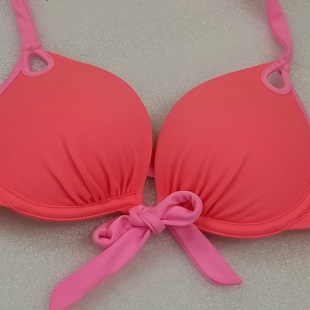 Victoria's Secret Pink Padded Bombshell Bikini Swimsuit Top size 34A